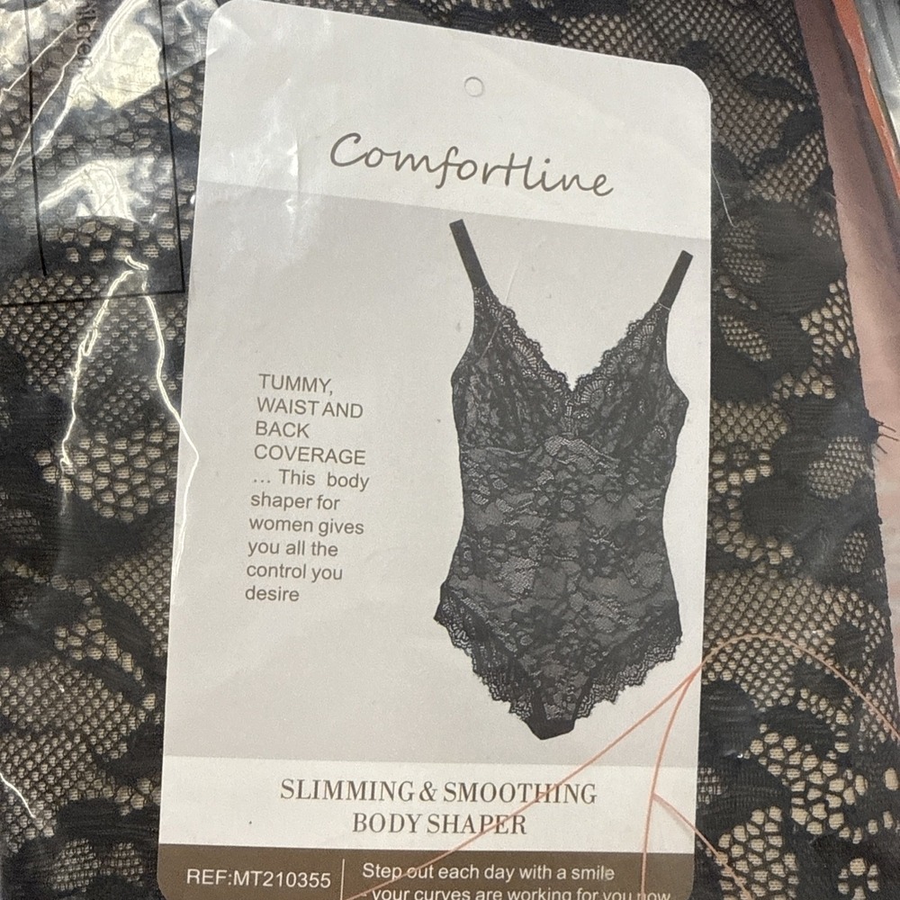 Feeling Good Black Lace Comfort line Tummy And Body Shaper XL NWT - Picture 5 of 5